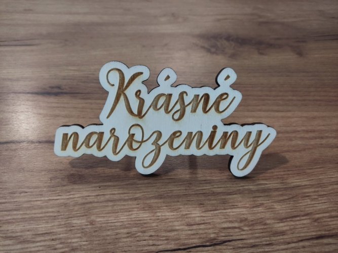 Zápich na bok dortu krásné narozeniny