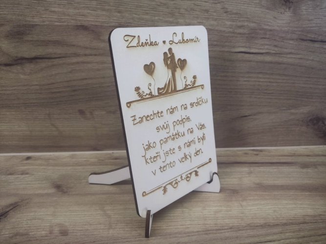 Cedulka ke knize hostů
