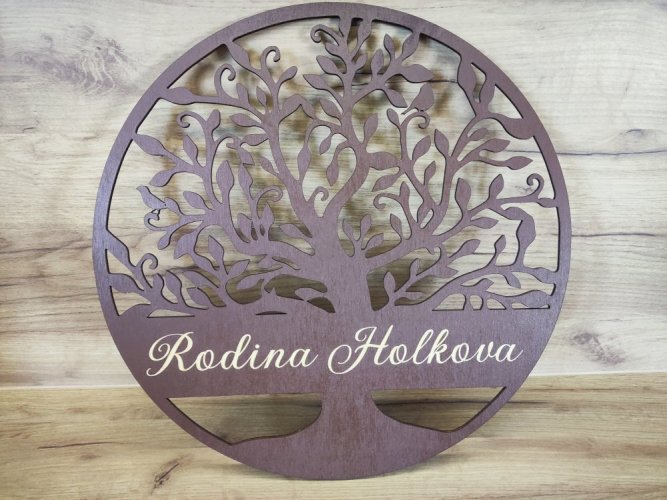 Strom života se jmény na zeď