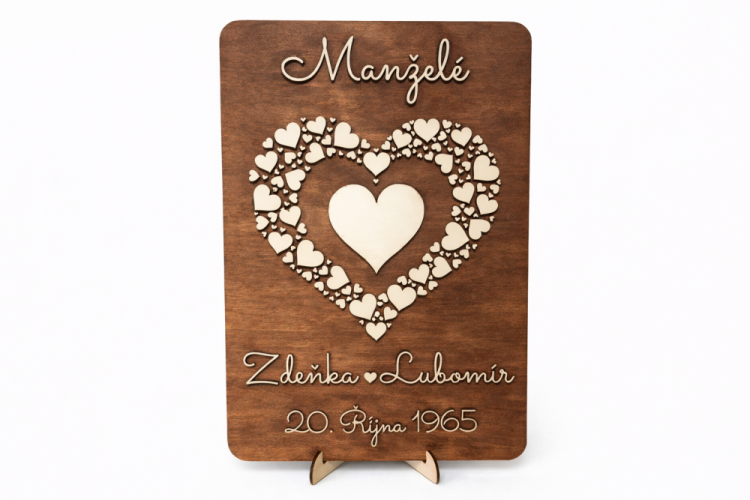 Kniha hostů novomanželé se srdíčky