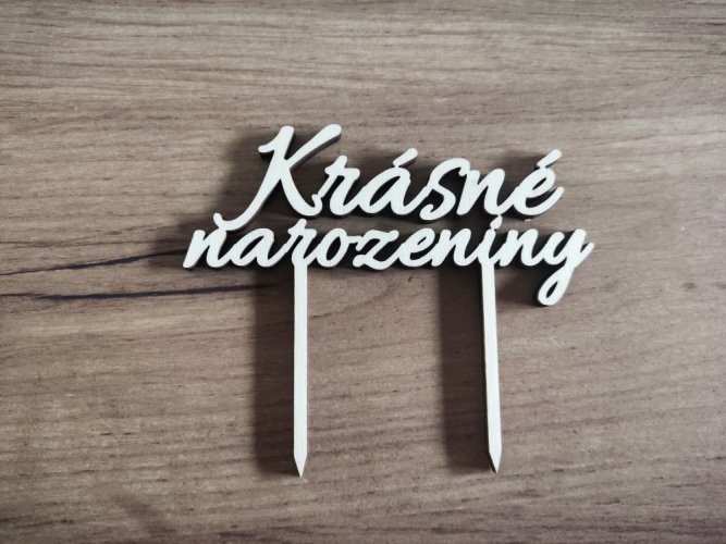 Zápich na dort s textem