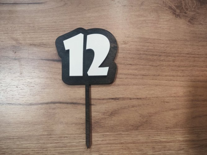 Zápich s číslovkou dvoubarevné