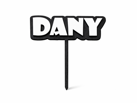 Zápich na dort jméno dvouvrstvé