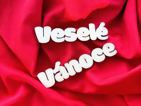 Dřevěný nápis Veselé Vánoce 4
