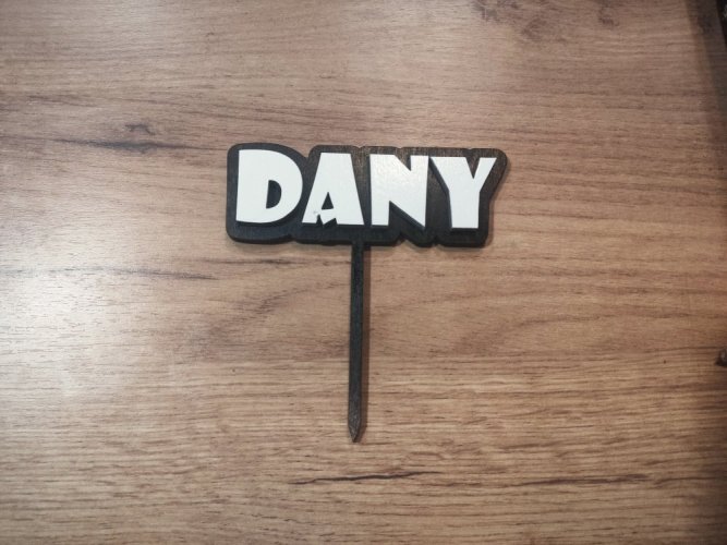 Zápich na dort jméno dvouvrstvé