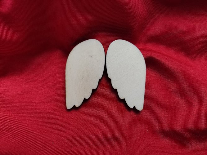 Dřevěná andělská křídla Karina - Výška: 6 cm