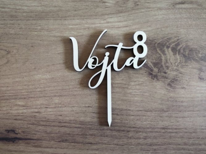 Zápich na dort jméno s číslem