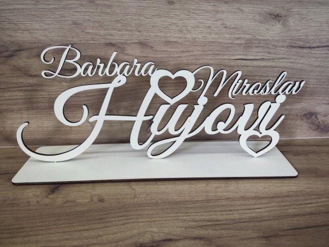 Svatební jmenovka na stůl