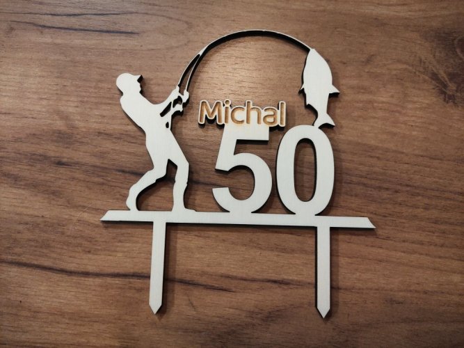 Zápich na dort rybář se jménem