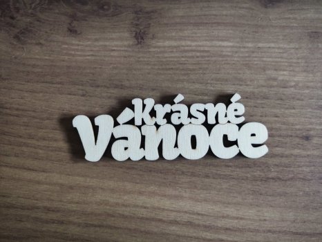 Dřevěný nápis Krásné Vánoce 7