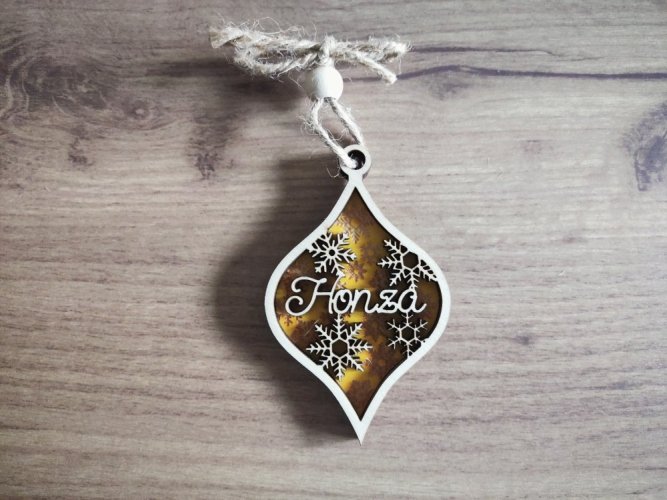 Vánoční ozdoba se jménem Bohuslava