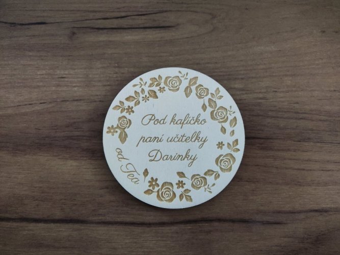 Podtácek pro učitelé s květy