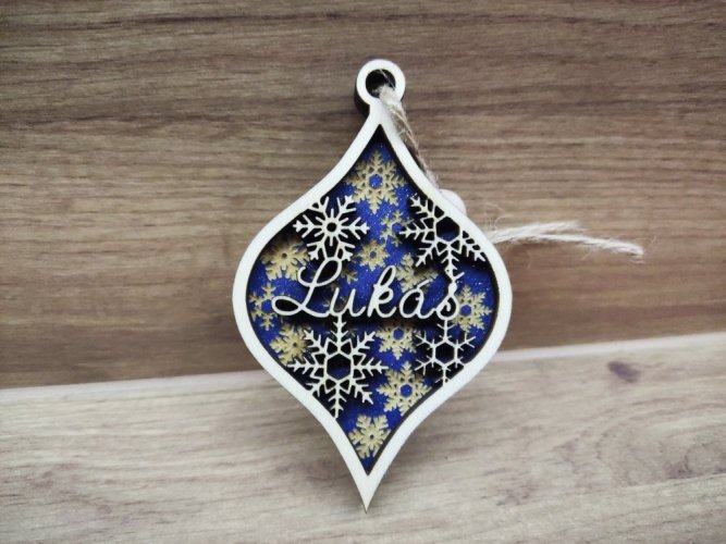 Vánoční ozdoba se jménem Bohuslava