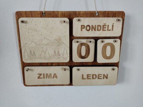 Nekonečný dřevěný kalendář
