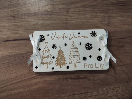 Obálka na peníze stromečky se jménem