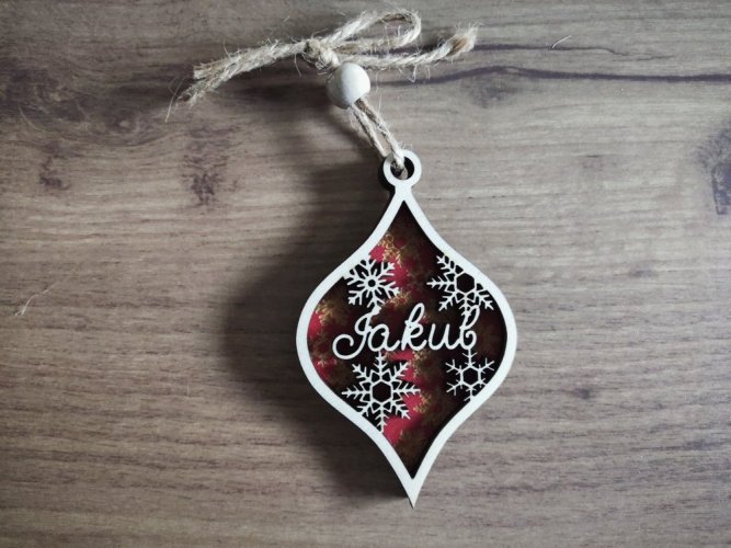 Vánoční ozdoba se jménem Bohuslava