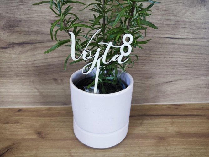 Zápich na dort jméno s číslem