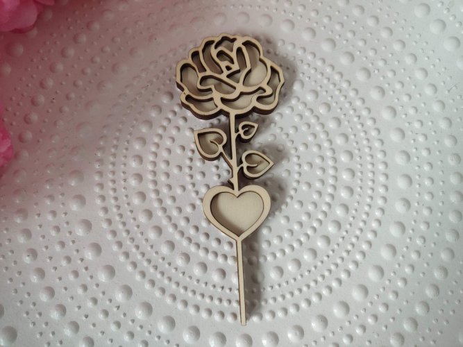 Dřevěná růže dvouvrstvá