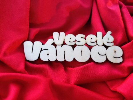 Dřevěný nápis Veselé Vánoce 6