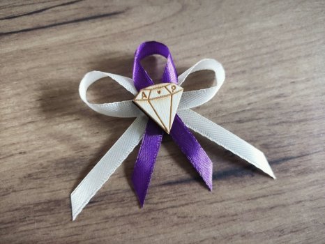 Vývazek diamant s iniciály