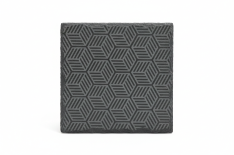 Břidlicový tác čtverec s motivem krychliček