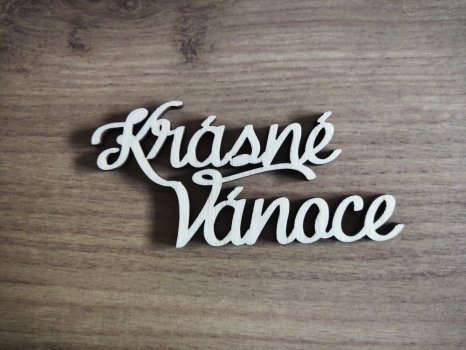 Dřevěný nápis Krásné Vánoce