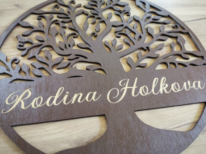 Strom života se jmény na zeď