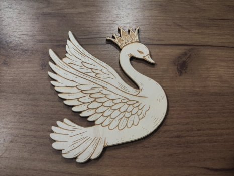 Dřevěná labuť Lily