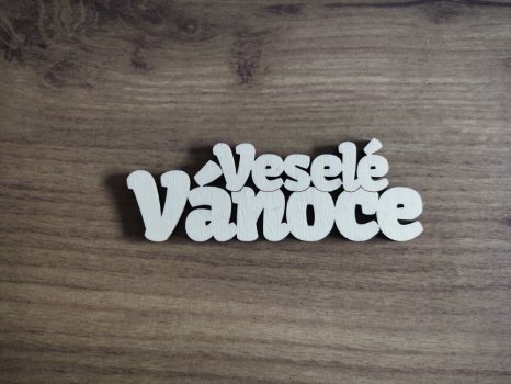 Dřevěný nápis Veselé Vánoce 7