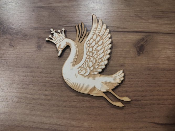 Dřevěná labuť Emily