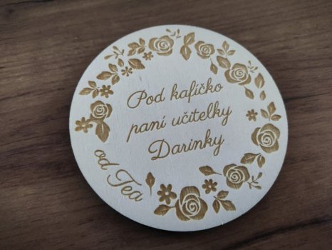 Podtácek pro učitelé s květy