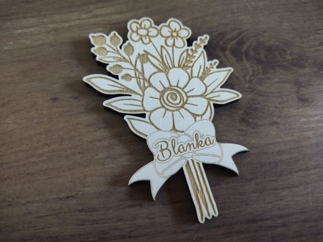 Jmenovka svazek květin