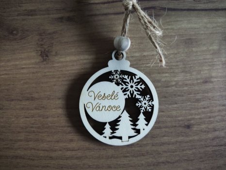 Vánoční ozdoba s nápisem Francesca