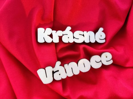 Dřevěný nápis Krásné Vánoce 3