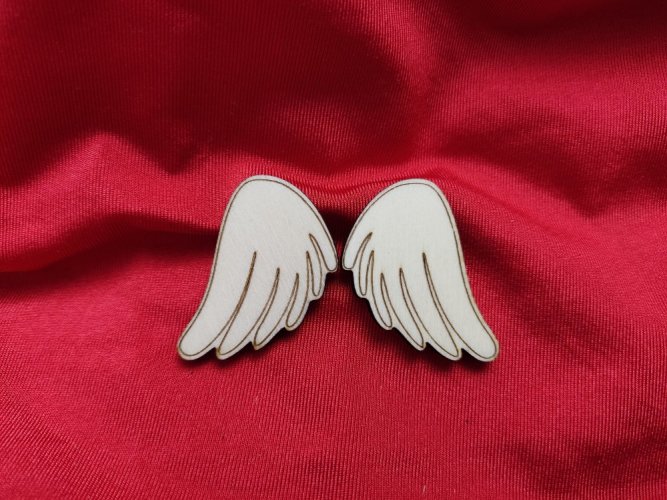 Dřevěná andělská křídla Vilma - Výška: 4 cm