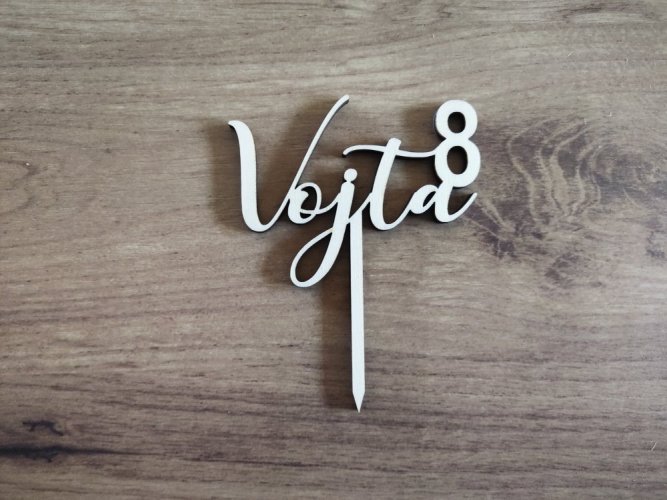 Zápich na dort jméno s číslem