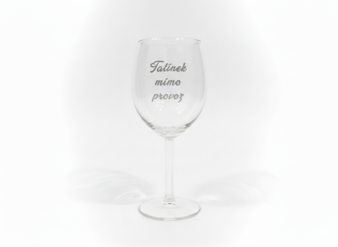 Sklenice na víno „...mimo provoz“