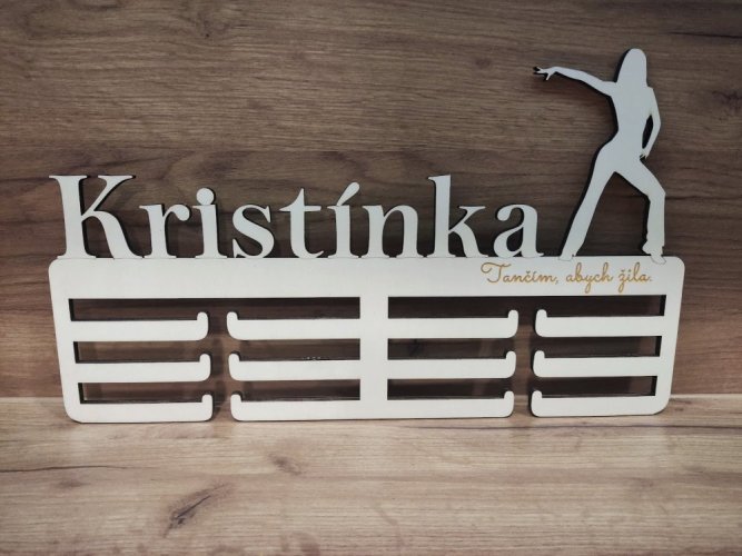 Věšák na medaile tanec