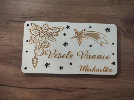 Obálka na peníze s kometou