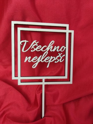 Zápich na dort ve čtvercích velký