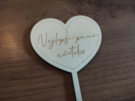 Zápich na dort pro paní učitelku