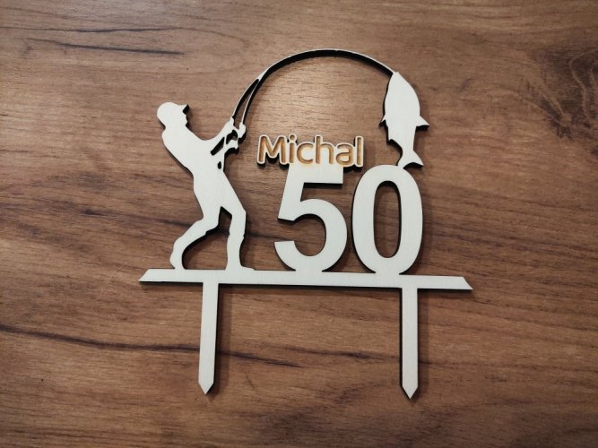 Zápich na dort rybář se jménem